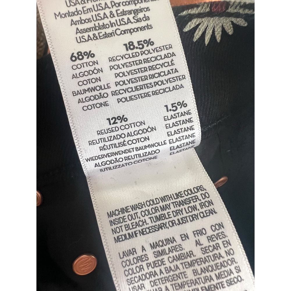 Mother The Insider Flood Flare Jeans in Fresh as a Daisy Floral Print Size 24 - Picture 10 of 11